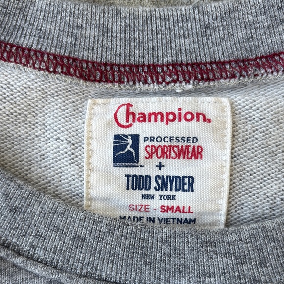 Todd Snyder x Champion Men's Gray Crewneck Sweater - Picture 2 of 13